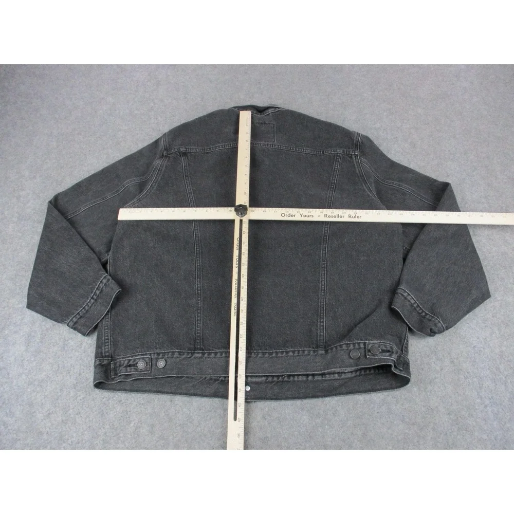 Levis Jacket Mens Extra Large Black Vintage Fit Denim Tyoe III Trucker Coat